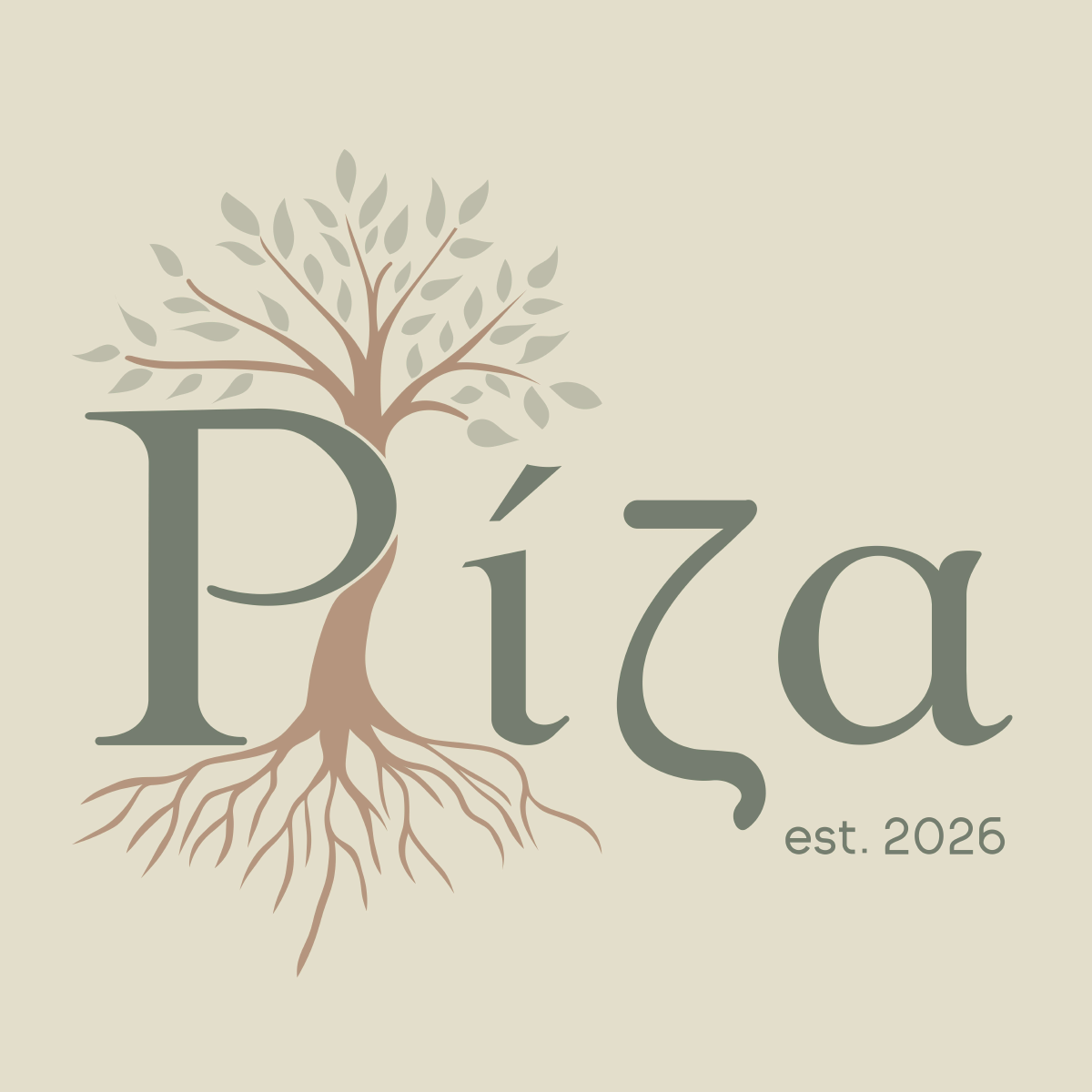 Ρίζα — tree and roots logo, established 2026